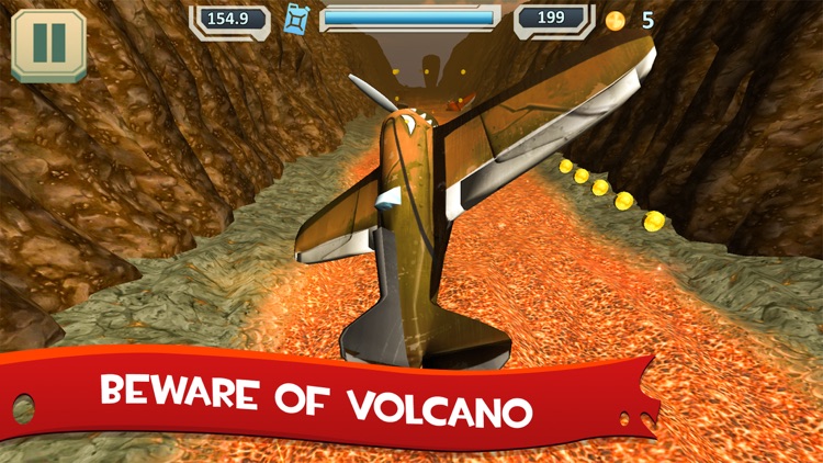 Airplane Flight Sim 3D - Volcano Island