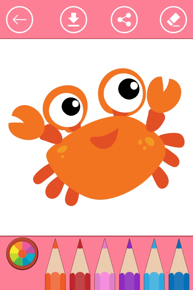 Fish & Sea animals Coloring Book for Kids screenshot 2