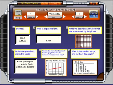 Fifth Grade Math Practice Teacher screenshot 2