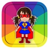Super Hero Beauty Coloring Page Game Version