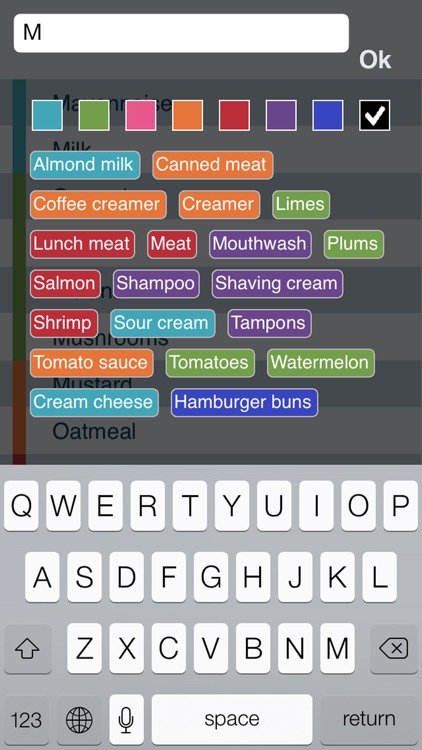 Grocery list - online sync