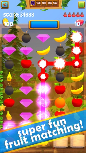 Knight Swipe! - falling fruit match game