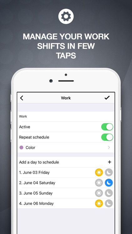 My Work Schedule GOLD - Shift Planning Calendar