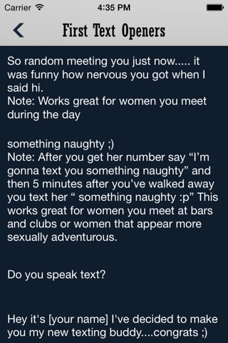 Texting Girls Guide Pro screenshot 2
