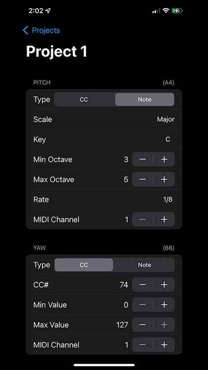 MIDI Motion for Apple Watch