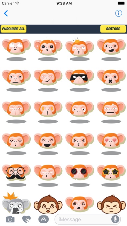 Monkey Stickers - Cute Monkey Emojis
