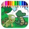 Crocodile And Turtle Coloring Book Games Free