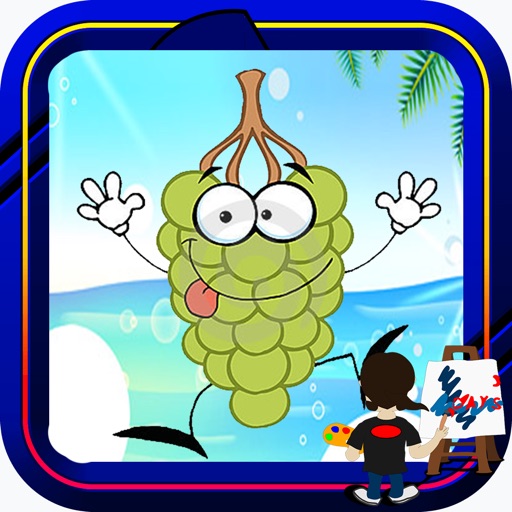 Book Colouring For Cartoon Grapes Version iOS App