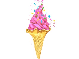 Invite a friend out for ice cream in a way they will never forget with Watercolor Ice Cream Sticker Pack for iMessage