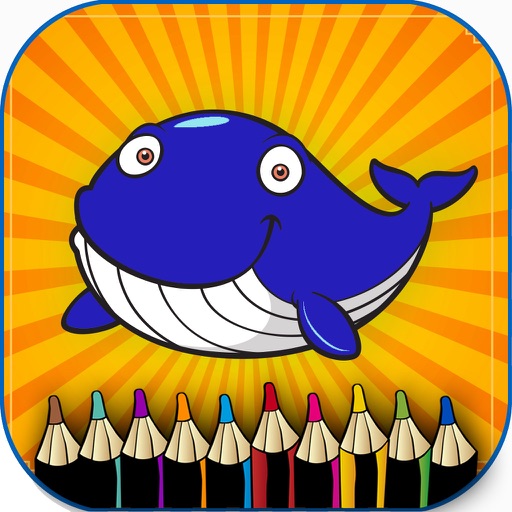 Sea animal children coloring book : Best 24 pages Icon