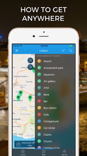 Lisbon Travel Guide with Offline Street Map(圖3)-速報App