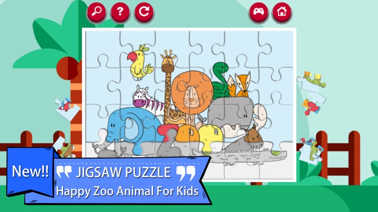 Lively Zoo Animals Jigsaw Puzzle Games