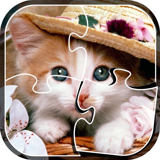 Cute Kitty Jigsaw Puzzle - Crazy Cat Game Icon