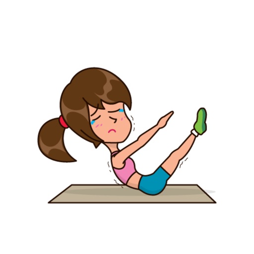 Workout Girl Stickers Pack Text Message