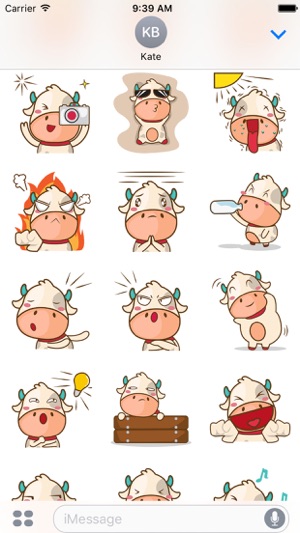 Moobee the chubby fat cow for iMessage Sticker(圖1)-速報App