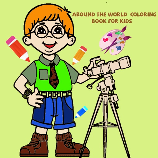 Around The World  Coloring Book For Kids icon