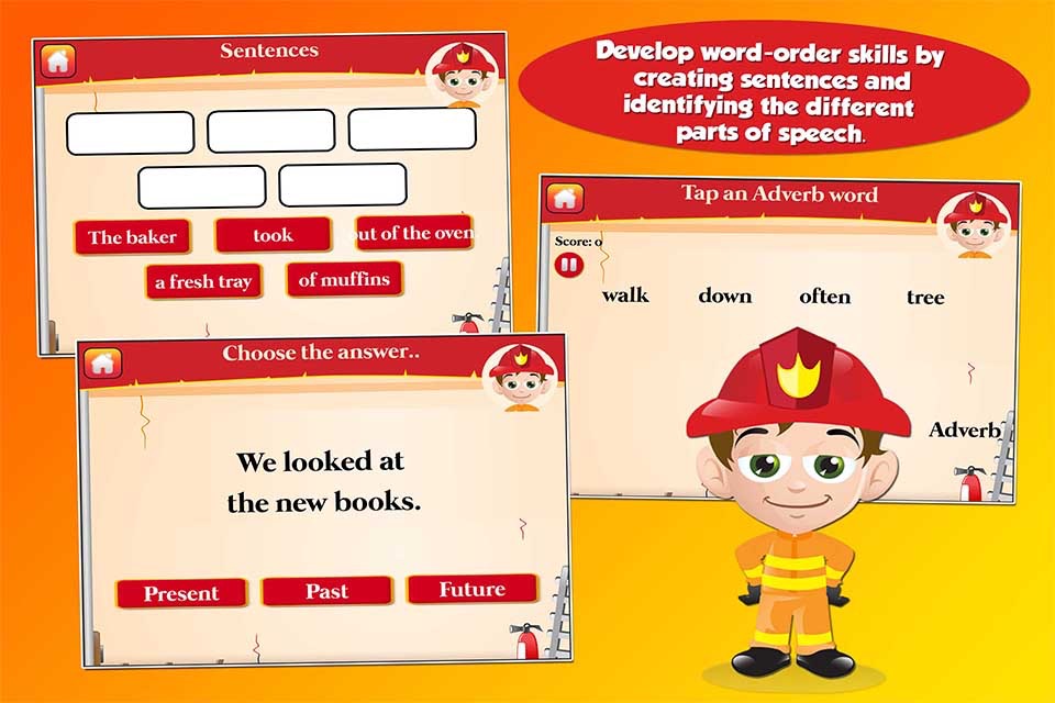 Fireman Grade 3 Learning Games screenshot 4