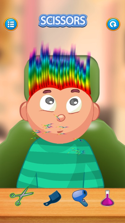 Child game / rainbow hair cut