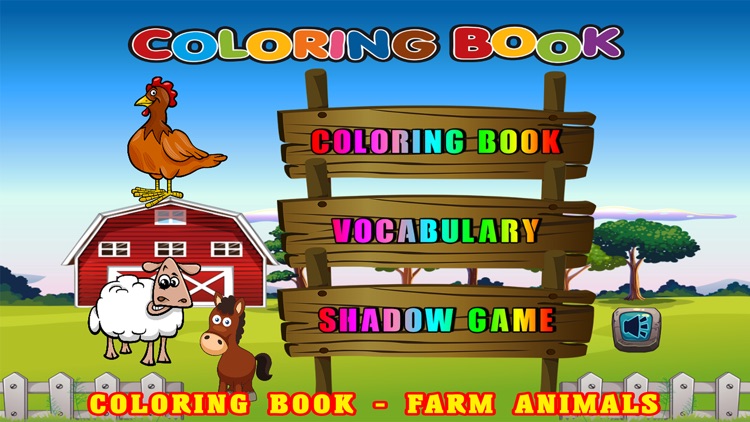 Farm Animals Coloring Book For Kids - First Words