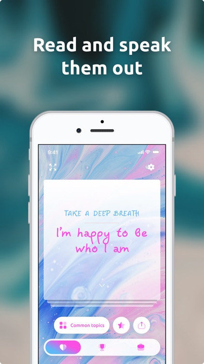 Words of affirmation + widget