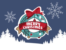 A set of 34 Christmas and New Year’s stickers for use in your iMessage conversations
