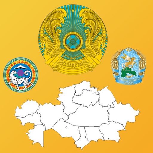 Kazakhstan Region Maps, Capitals and Emblems icon