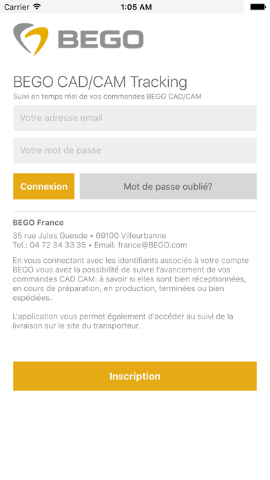 Screenshot #1 pour BEGO CAD/CAM Tracking