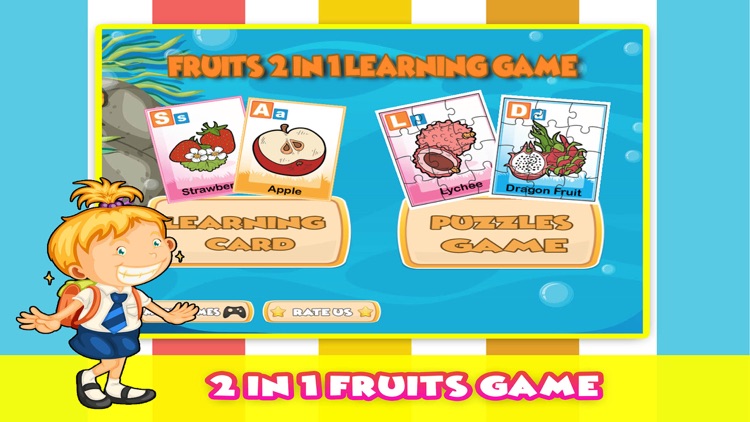 ABC Fruits puzzle activities for preschoolers