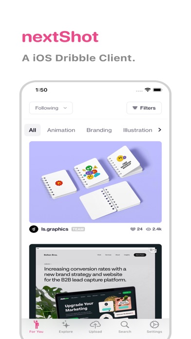 nextShot for Dribbble nextShot for Dribbble