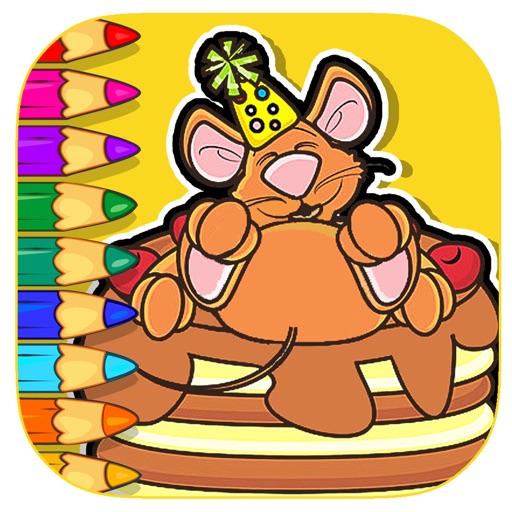 Mouse And Cake Coloring Book Game Edition Icon