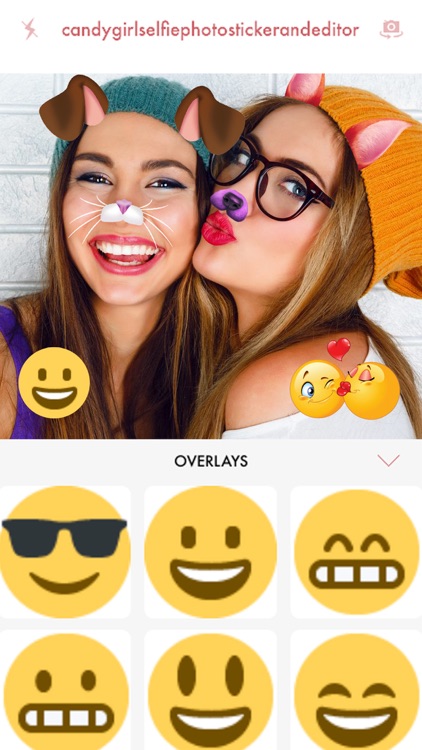 Candy Girl Selfie Photo Sticker and Editor