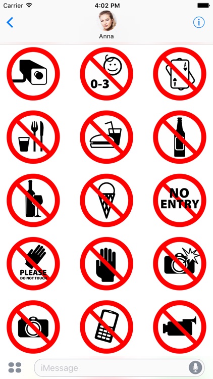 Prohibition Sign Stickers