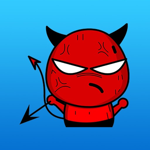 D-Pool The Red Little Devil Sticker iOS App