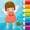 Coloring Book Game Parrot And Girls