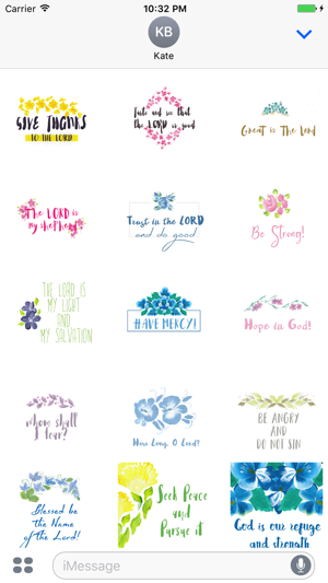 Watercolor Flower Bible Verses Animated Sticker(圖3)-速報App