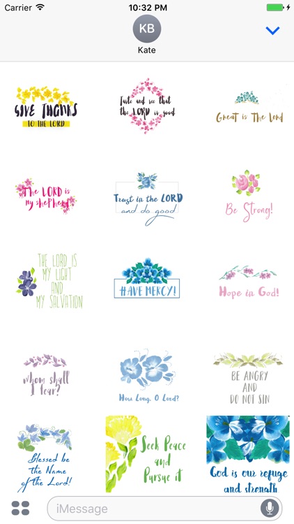 Watercolor Flower Bible Verses Animated Sticker