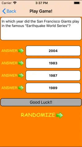 Game screenshot Trivia Game for SF Giants fans apk