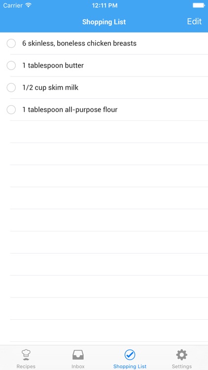 Chef's Hat: Recipe Saving