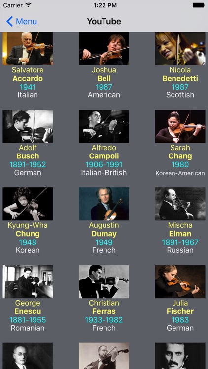 Famous Violinists