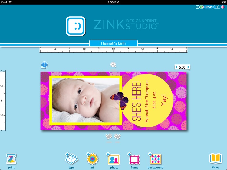 ZINK Design & Print Studio for iPad