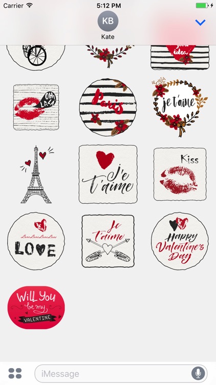 Fall in Love in Paris for iMessage Stickers