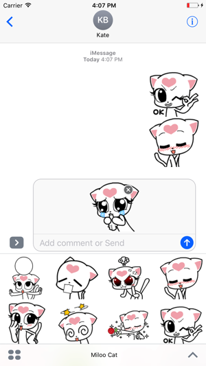 Miloo Cat - Animated Stickers And Emotic