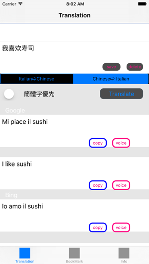 意大利語翻譯,意大利文翻譯,意大利文詞典,意大利語辭典 / 從中文,意大利文和英語同聲傳譯(圖1)-速報App