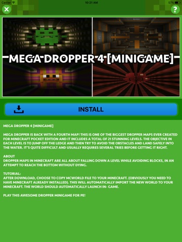 MEGA DROPPER MINIGAME MAPS FOR MINECRAFT PE screenshot 4