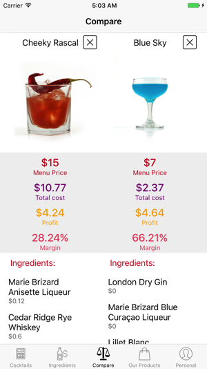 MBWS COCKTAIL PROFITCALCULATOR(圖3)-速報App