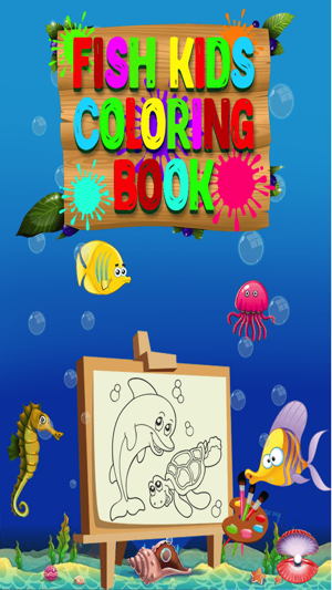 Fish Kids Coloring Book