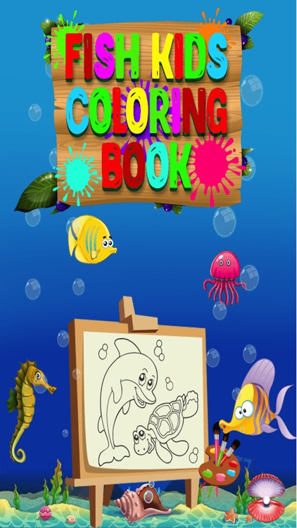 Fish Kids Coloring Book