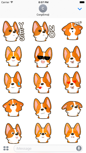 CorgiEmoji - Corgi Lovers Stickers for iMessages(圖1)-速報App