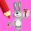 Bunny And Gifts Coloring Book Game For Children