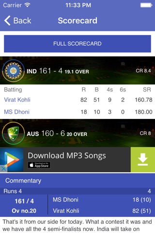 Live Cricket Score for IPL 2017 screenshot 2